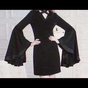 New Black Vintage V Neck Bodycon Dress